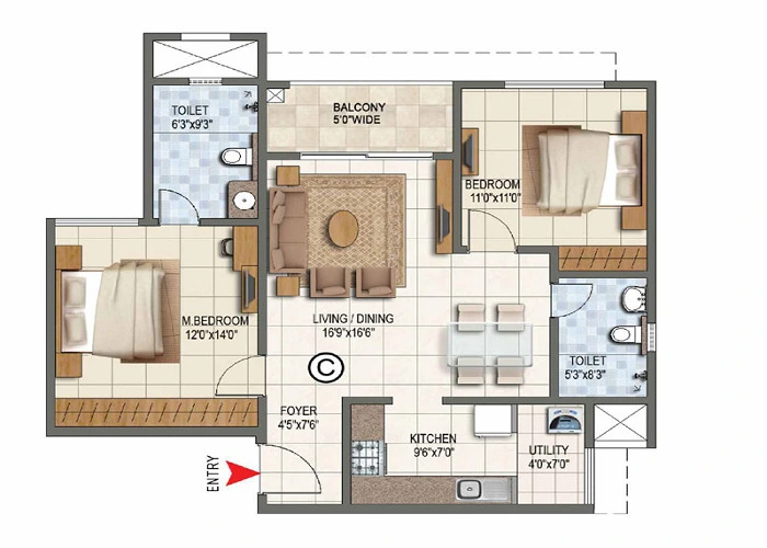 Featured Image of Godrej Infinity 1 BHK Floor Plan